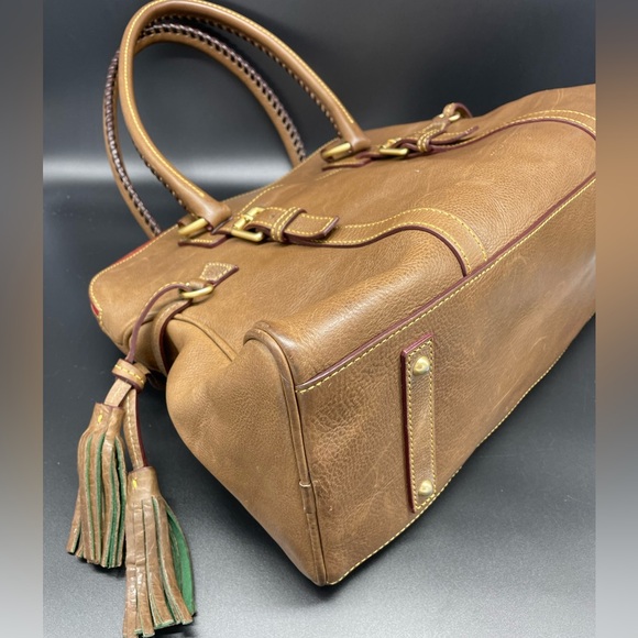 Dooney & Bourke Florentine Double Strap Tassel Large Shoulder Bag, Brown - Picture 5 of 16